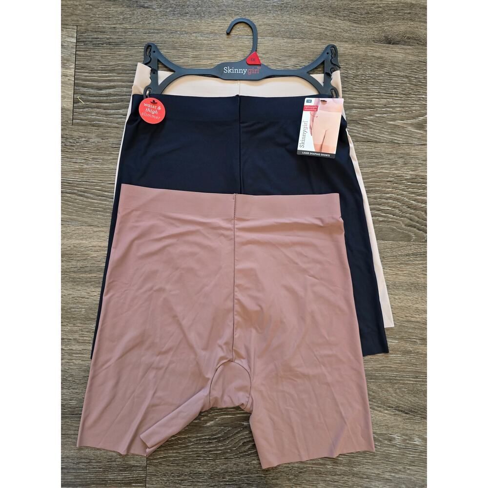 NWT Skinnygirl 3 Pack Laser Shaping Shorts 1X High Shapewear Essential Bodycon